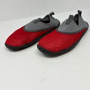 Wonder Nation Water‎ Shoes Kids Size 4 5 Red Gray Youth Aqua Beach Sport Shoes